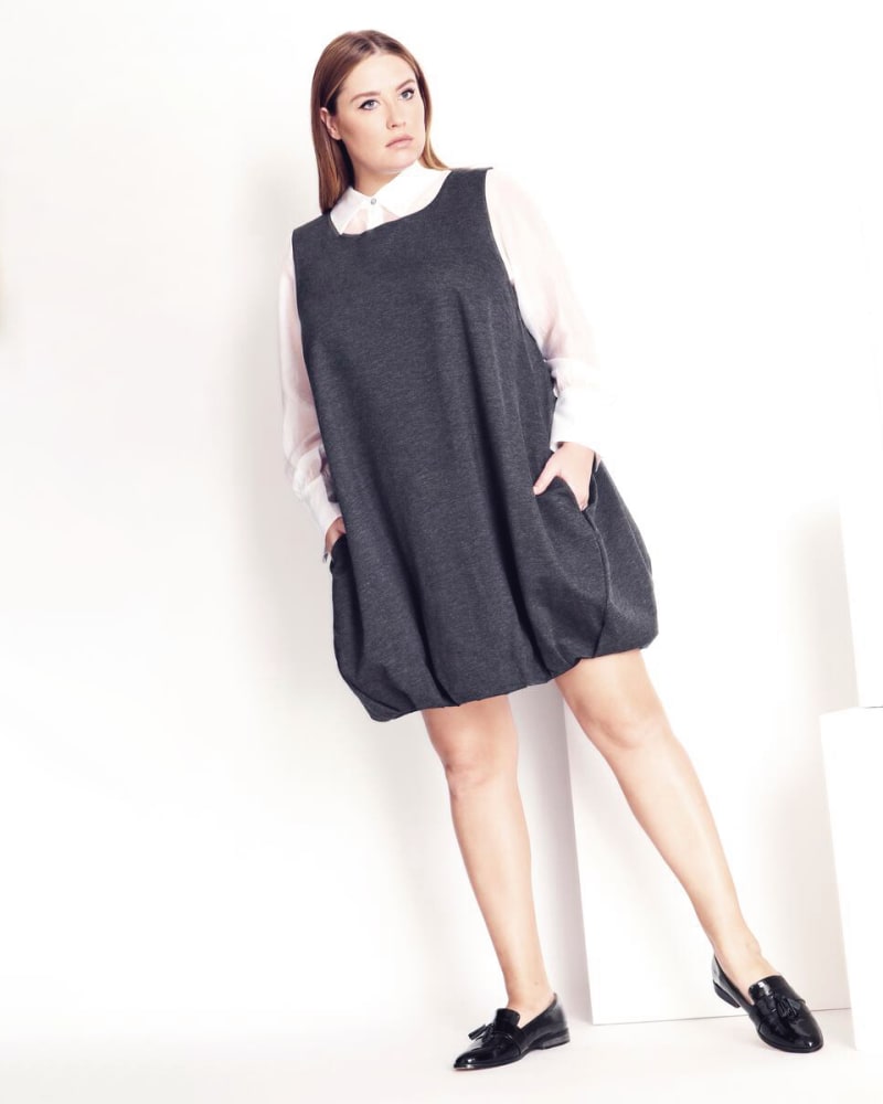 Plus size model wearing Bubble Tank Dress by Refinity | Dia&Co | dia_product_style_image_id:172226